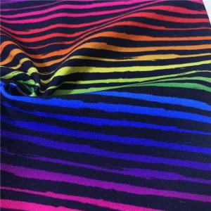 Suerte textile custom digital print elastane cotton spandex bamboo lycra fabric
