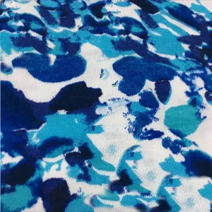 Suerte textile custom printed knit 4 way stretch cotton lycra fabric for T shirt