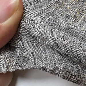 Suerte textile metallic soft tr knit brushed hacci fabric for sweater